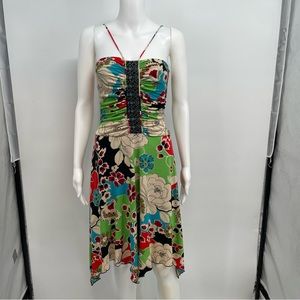 Vintage Tadashi Women’s Dress Size S Spaghetti Strap Floral Multicolored